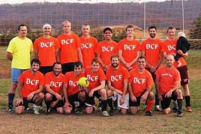 Fall 2012 Adult League Soccer Champs  Among other things, Dr. Buehrer enjoys playing on, coaching, and captaining soccer teams. Recently, the Dr. Buehrer-captained "BCF United" team won the local adult recreational league championship. Below is a picture of the team right after winning the championship. 